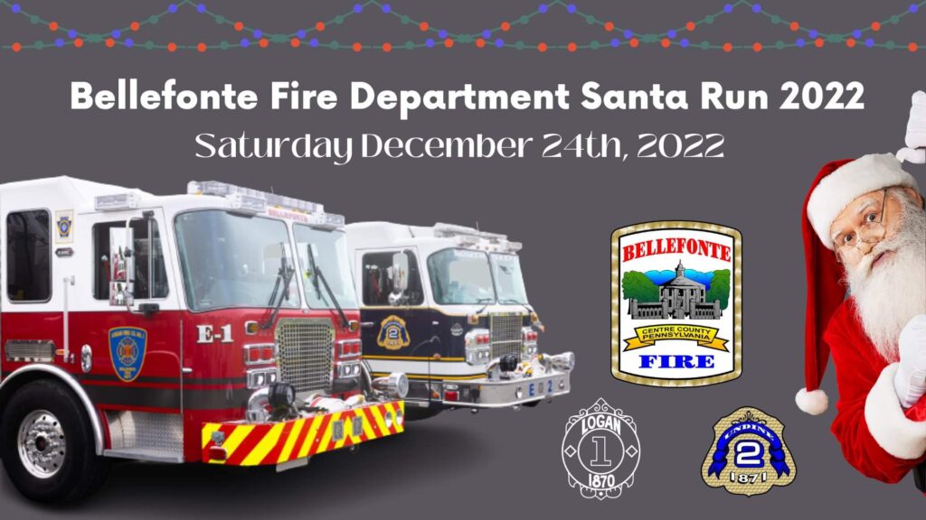 Bellefonte Fire Department Santa Run 2022 Undine Fire Company 2