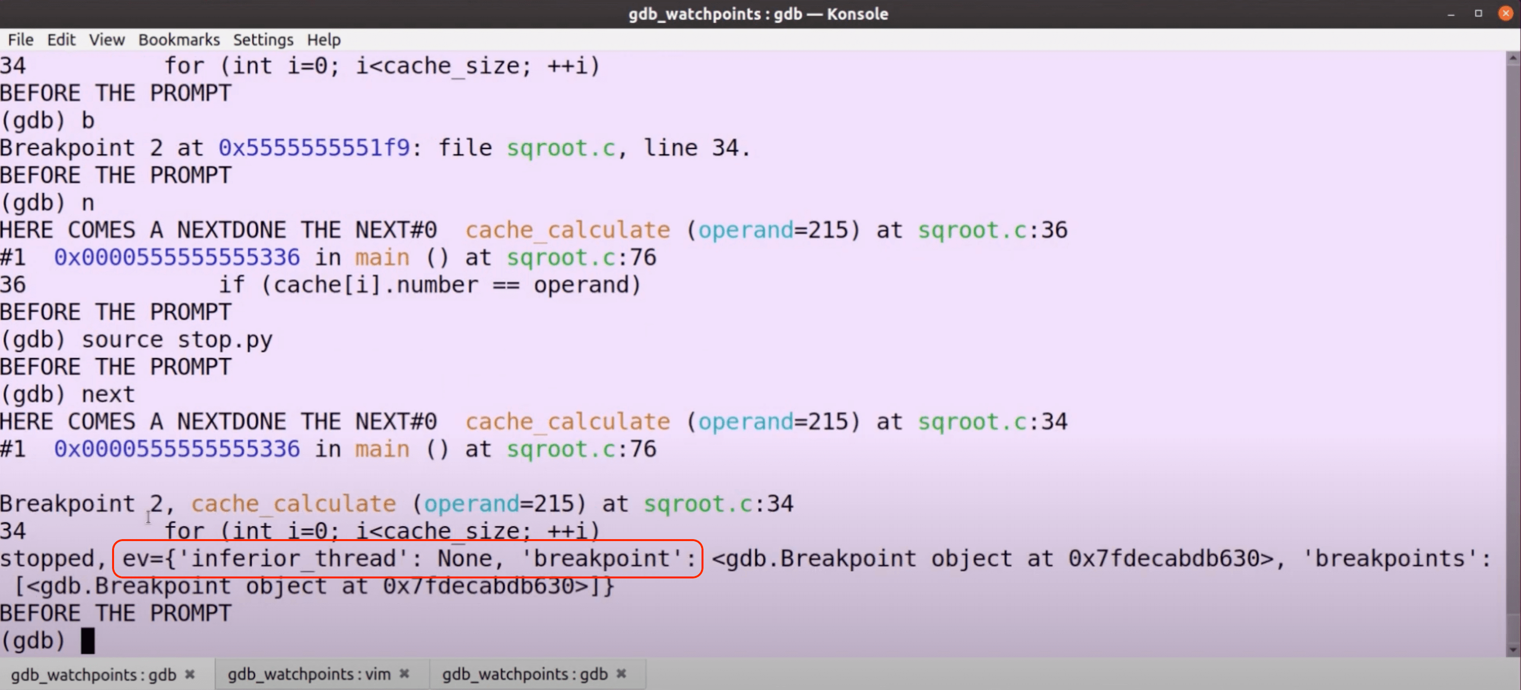 How to use the GDB command hook? Time Travel Debugging for C/C++ and