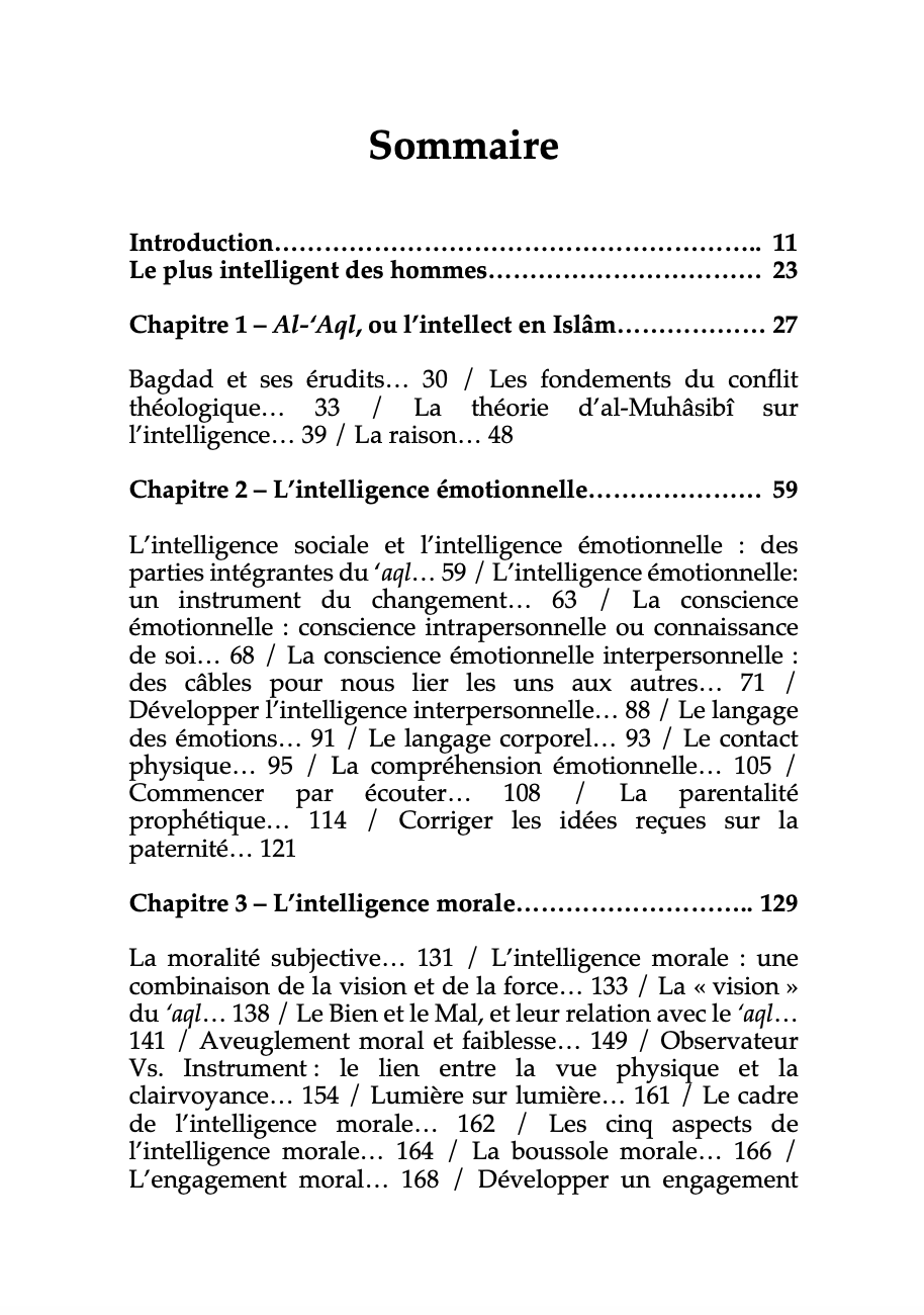 Le coeur à l’esprit l’intelligence morale et émotionnelle du Prophète