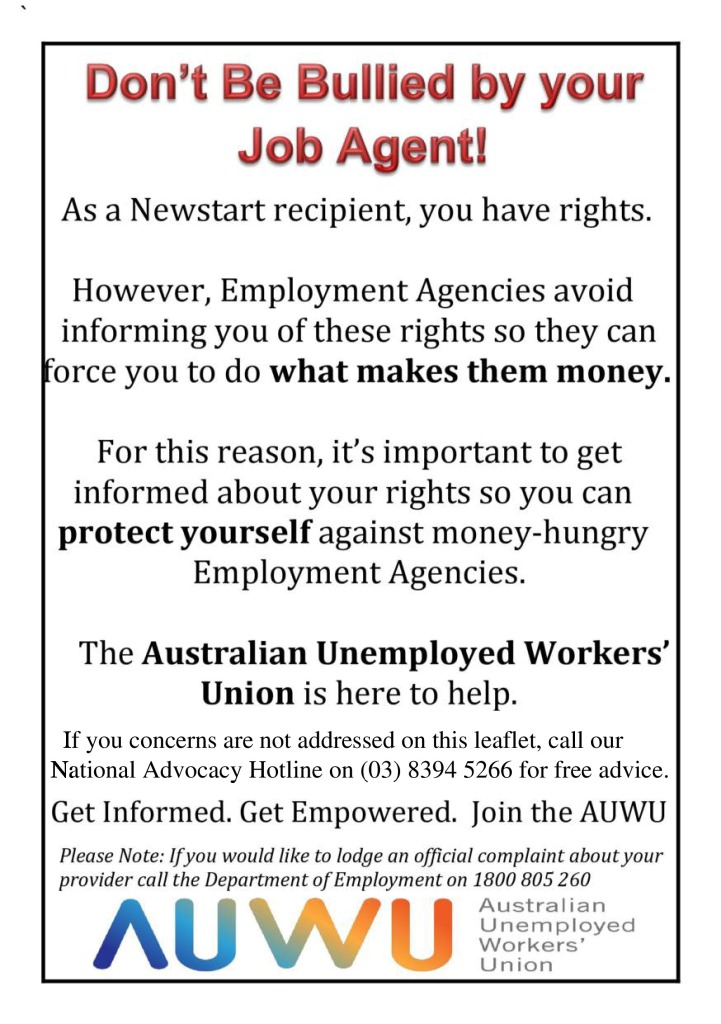 Your Rights The Australian Unemployed Workers' Union