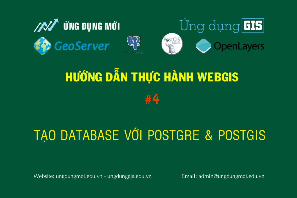 [Xây dựng WebGIS 4] Tạo Database với PostgreSQL và PostGIS Ứng
