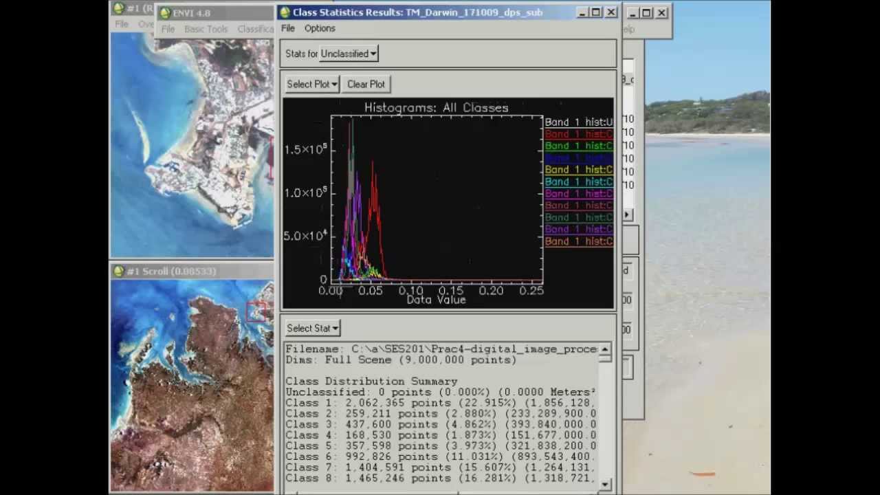 Truy xuất giá trị, thống kê và liên kết giữa các ảnh vệ tinh Landsat 8