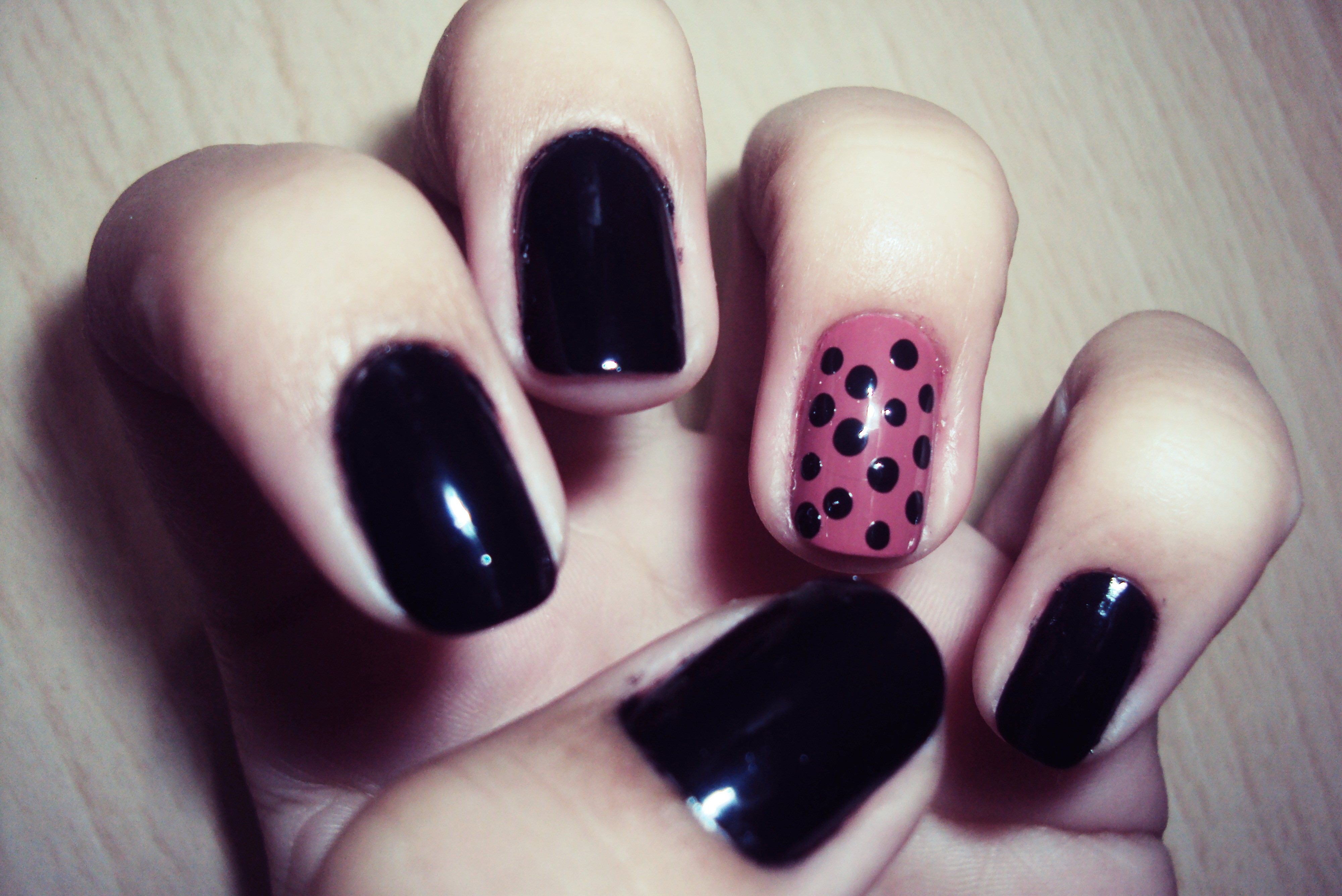 Unhas Decoradas Na Cor Rosa E Preto Unhas De Decoradas