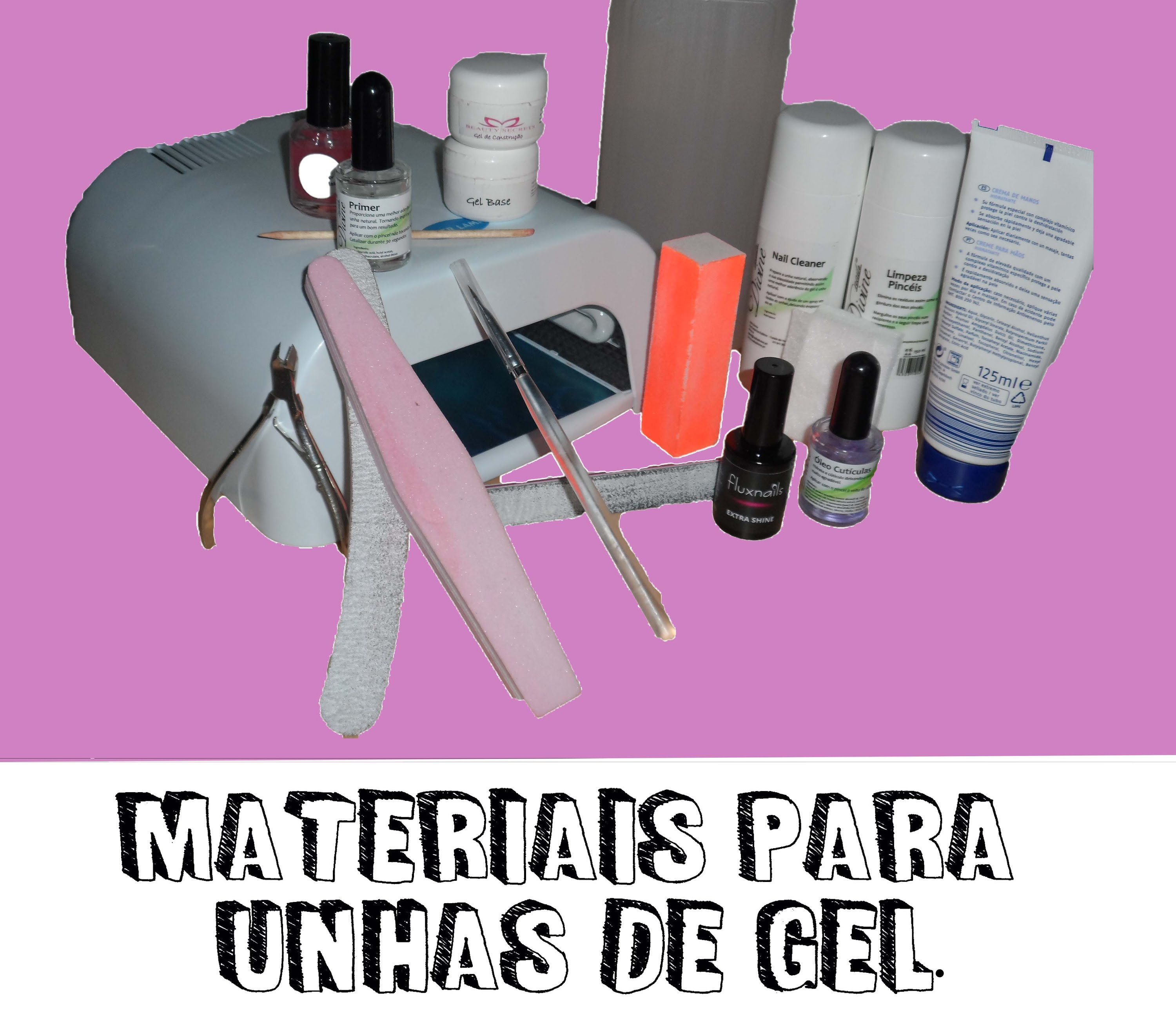 Lista de material de Unhas de Gel.