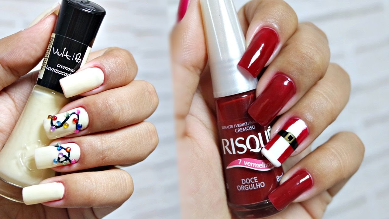 2 UNHAS DECORADAS PARA O NATAL 2016 Mandy Guimarães