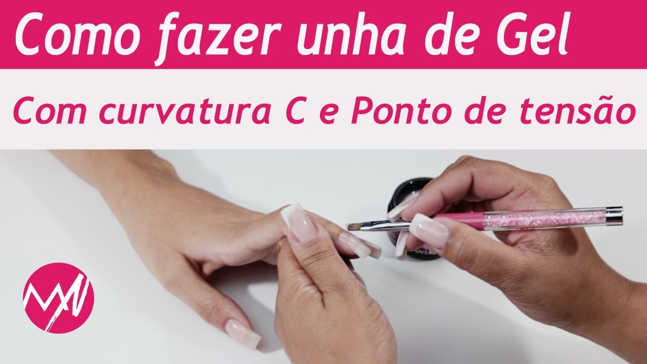 Como fazer unhas de gel com curvatura C e ponto de tensão passo a