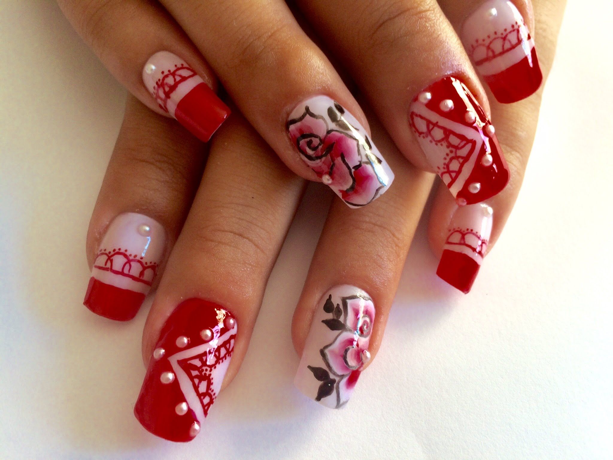 UNHAS DECORADAS VERMELHAS 2019 → Fotos, Ideias