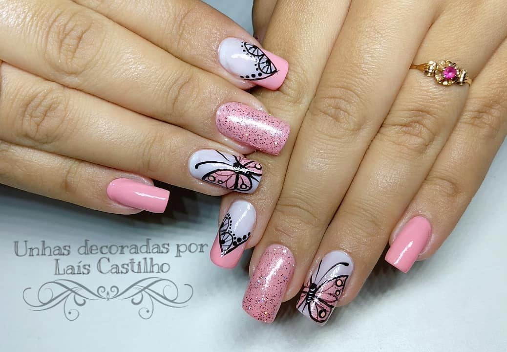 UNHAS DECORADAS COM BORBOLETA 2020 FOTOS e Como Fazer!