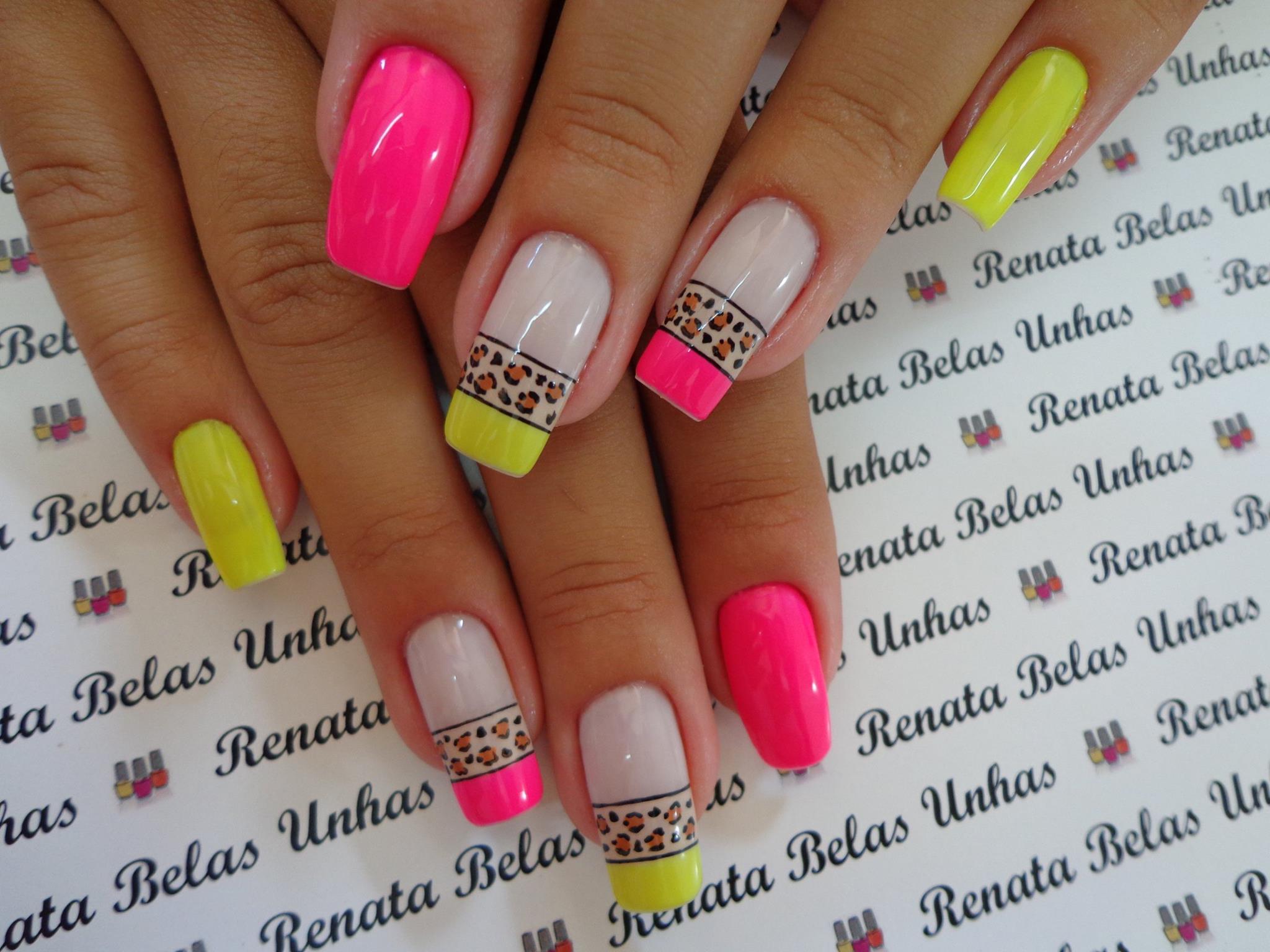 UNHAS DECORADAS NEON 2020 → Tendência, Dicas, MUITAS FOTOS