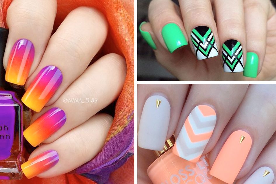 UNHAS DECORADAS NEON 2020 → Tendência, Dicas, MUITAS FOTOS