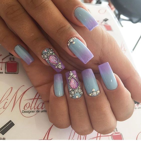 Unhas Decoradas Degradê 2020 → Passos, Fotos e Vídeos, Como Fazer?