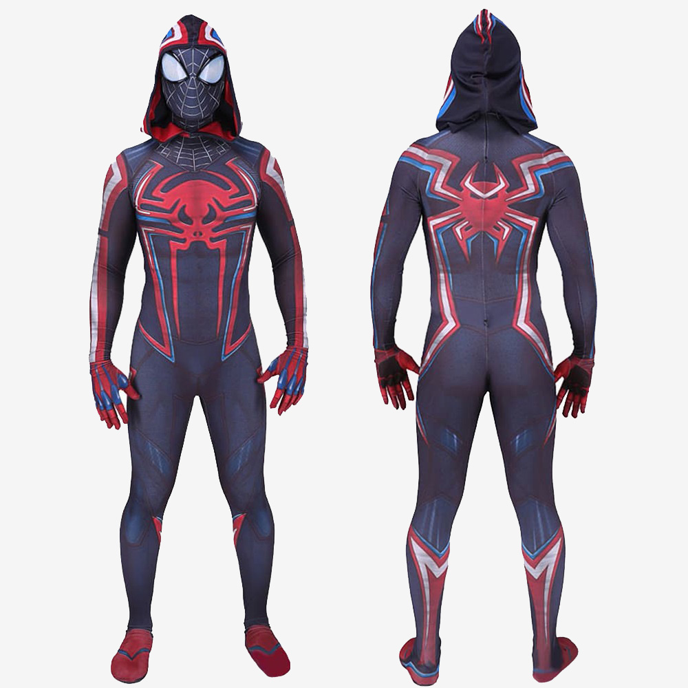 SpiderMan PS5 Costume Cosplay Miles Morales 2099 Suit For Kids Adults