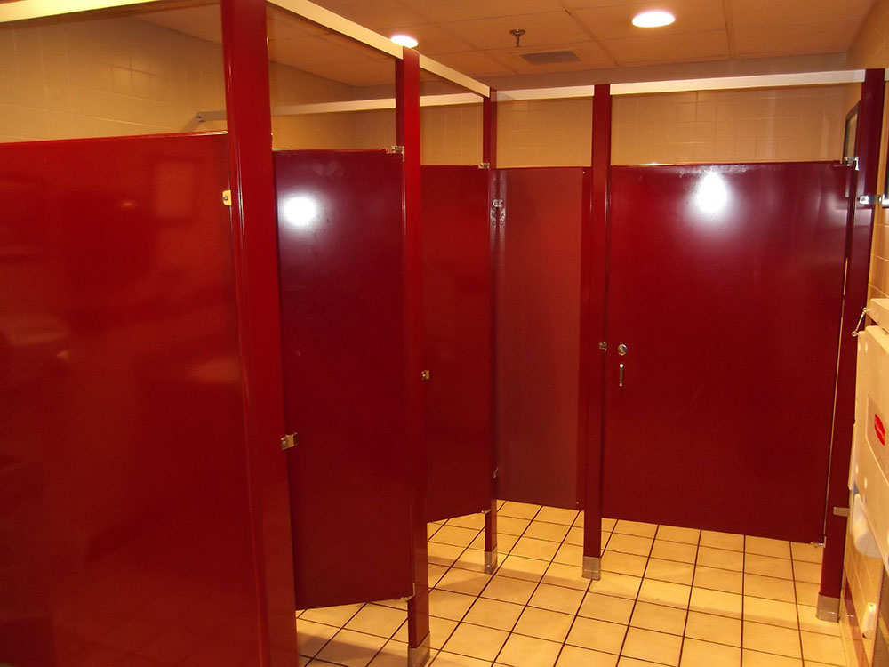 Bathroom Partition Refinishing Unicoat Electrostatic Painting