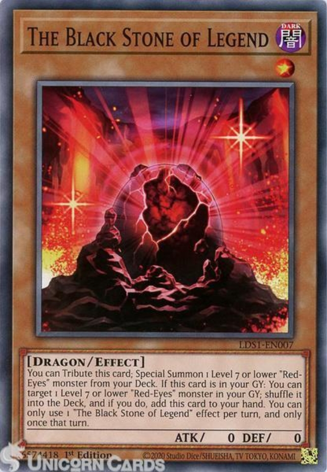 LDS1EN007 The Black Stone of Legend Common 1st Edition Mint YuGiOh