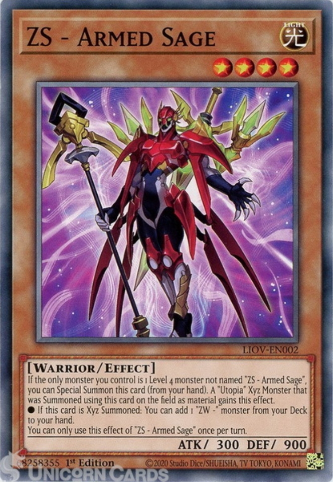 LIOVEN002 ZS Armed Sage Common Mint YuGiOh Card Unicorn Cards