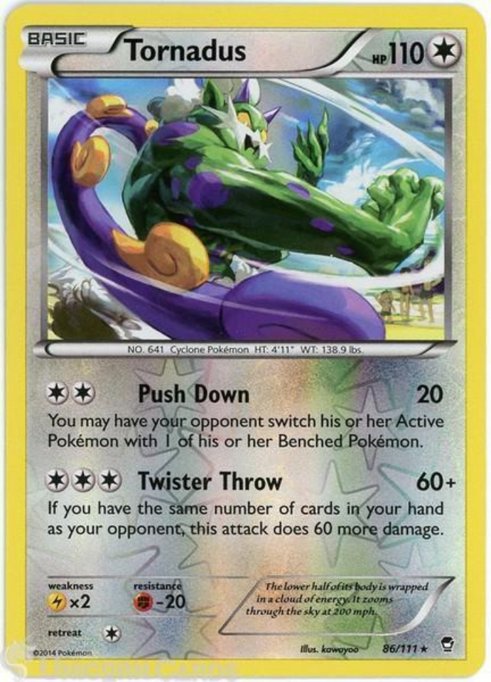 Furious Fists 86/111 Tornadus Reverse Holo Pokemon Card Unicorn Cards YuGiOh!, Pokemon