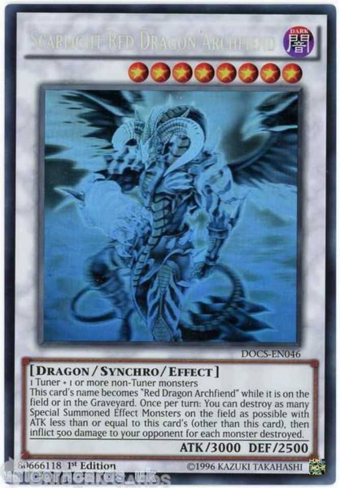 DOCSEN046 Scarlight Red Dragon Archfiend Ghost Rare 1st edition Mint