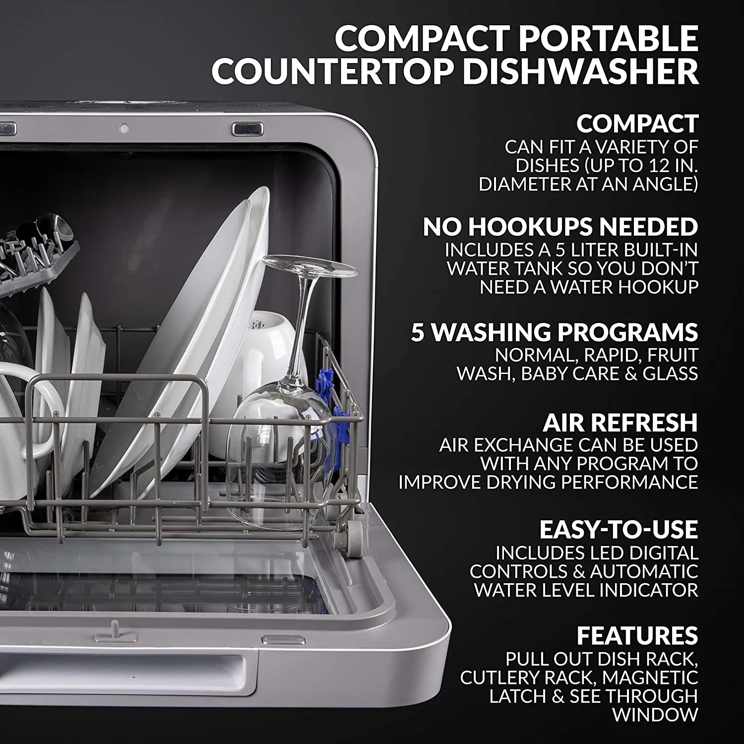 Countertop Dishwasher No Plumbing Required Unicun