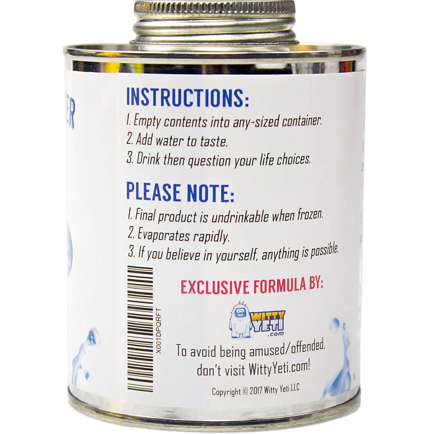 Dehydrated Water Just Add Water! Unicun