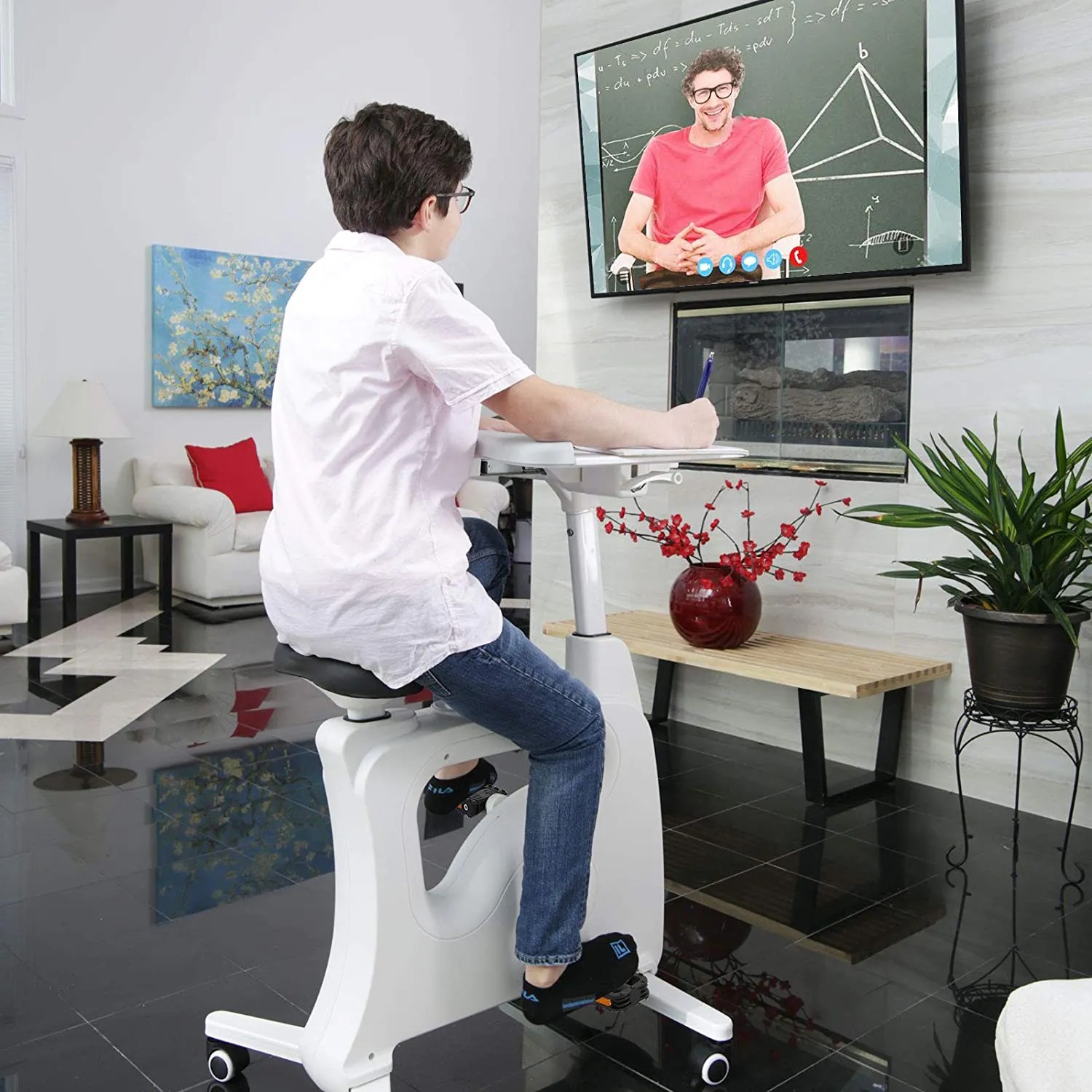 Workstation Exercise Bike Lets You Be Active While You Work or Read