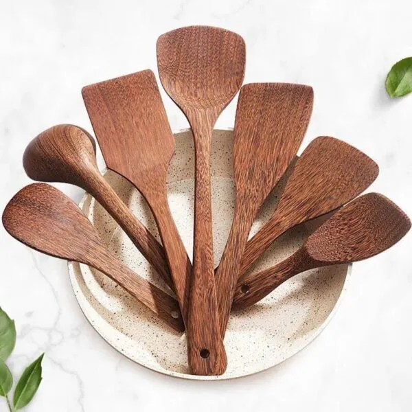 Natural Teak Wood Kitchen Utensils Unicun