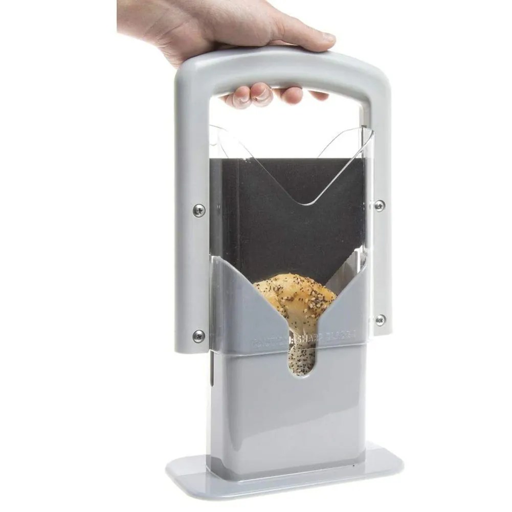Stainless Steel Bagel Slicer For Small and Large Bagels Unicun