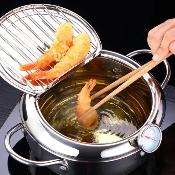 Stainless Steel Deep Fryer Pot with Temperature Control Unicun