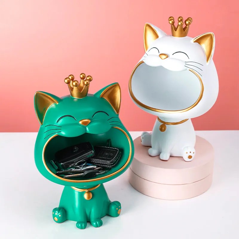 Miniature Cat Statue with Storage Cavity Unicun