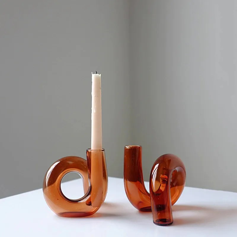 Colored Glass Candle Holder Unicun