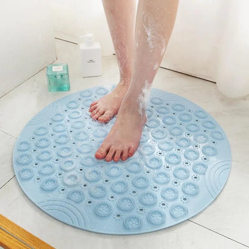 Round AntiSlip Shower Mat With Drain Hole Unicun