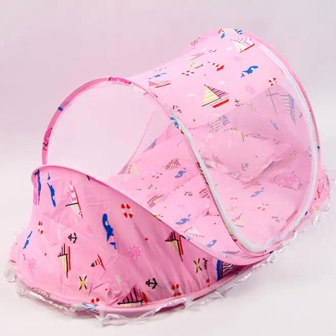 Foldable Baby Bed With Net and Pillow Unicun