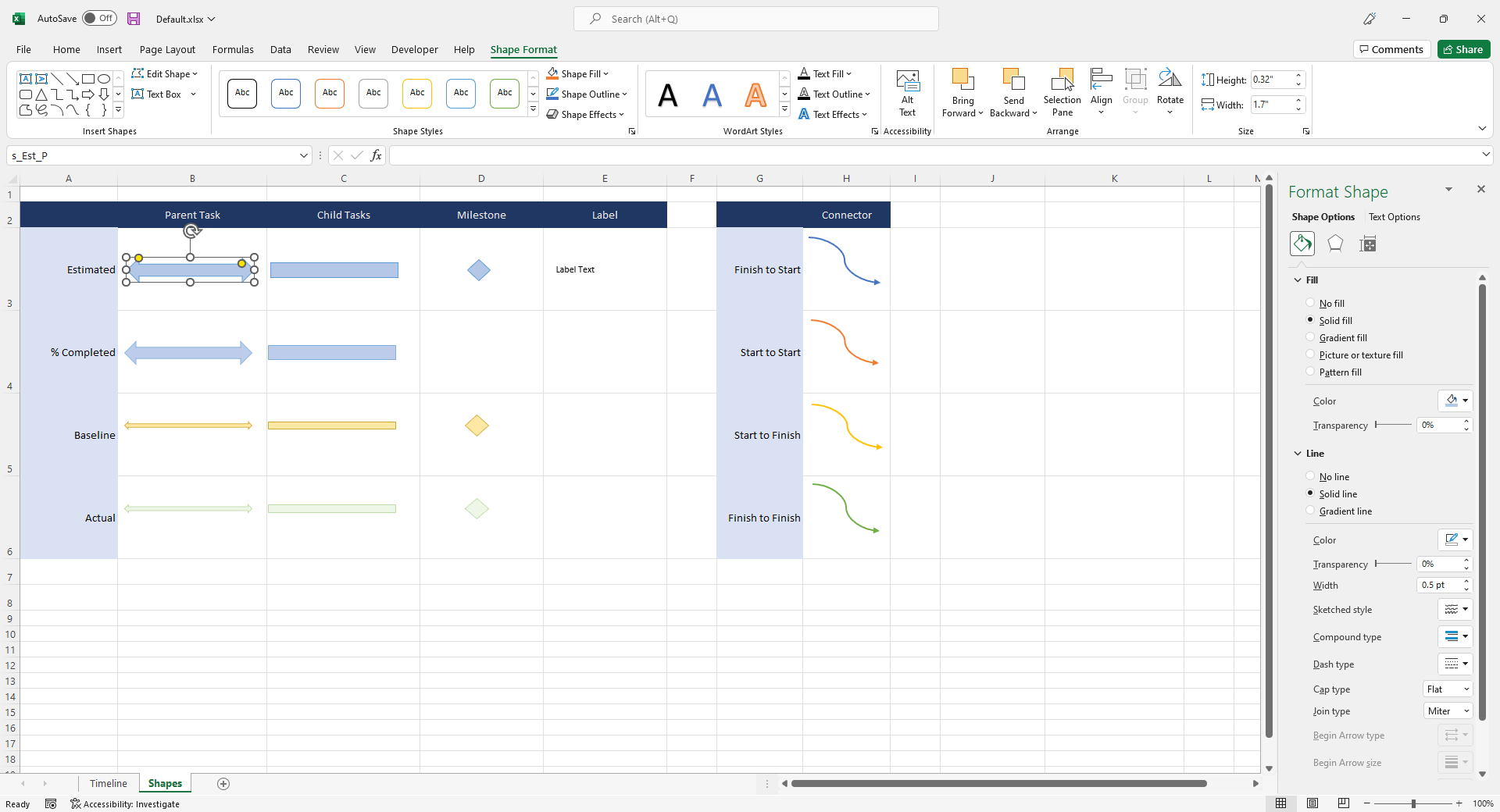 Create New Gantt Template - Gantt Chart Maker for Excel