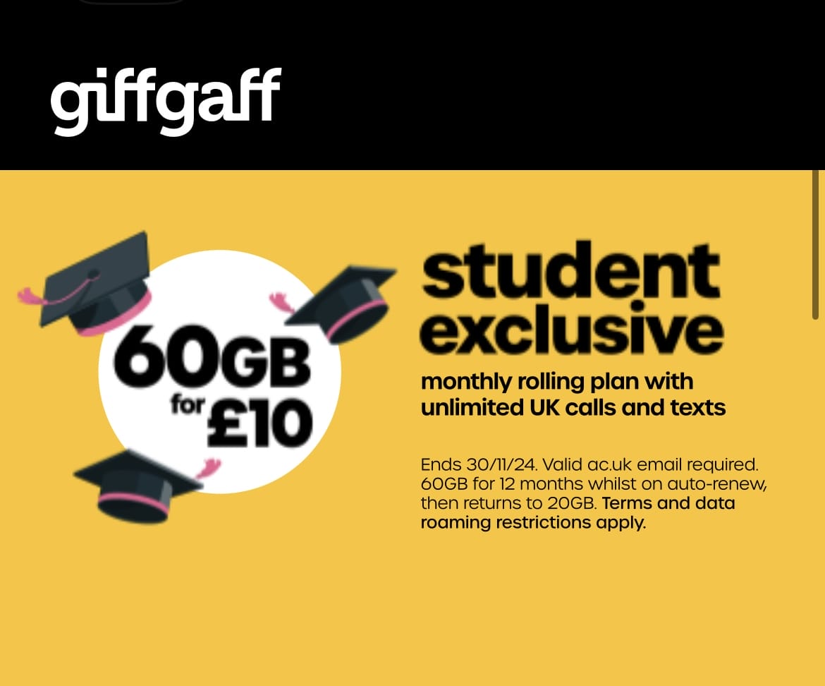 These are the best student mobile deals! Unifresher