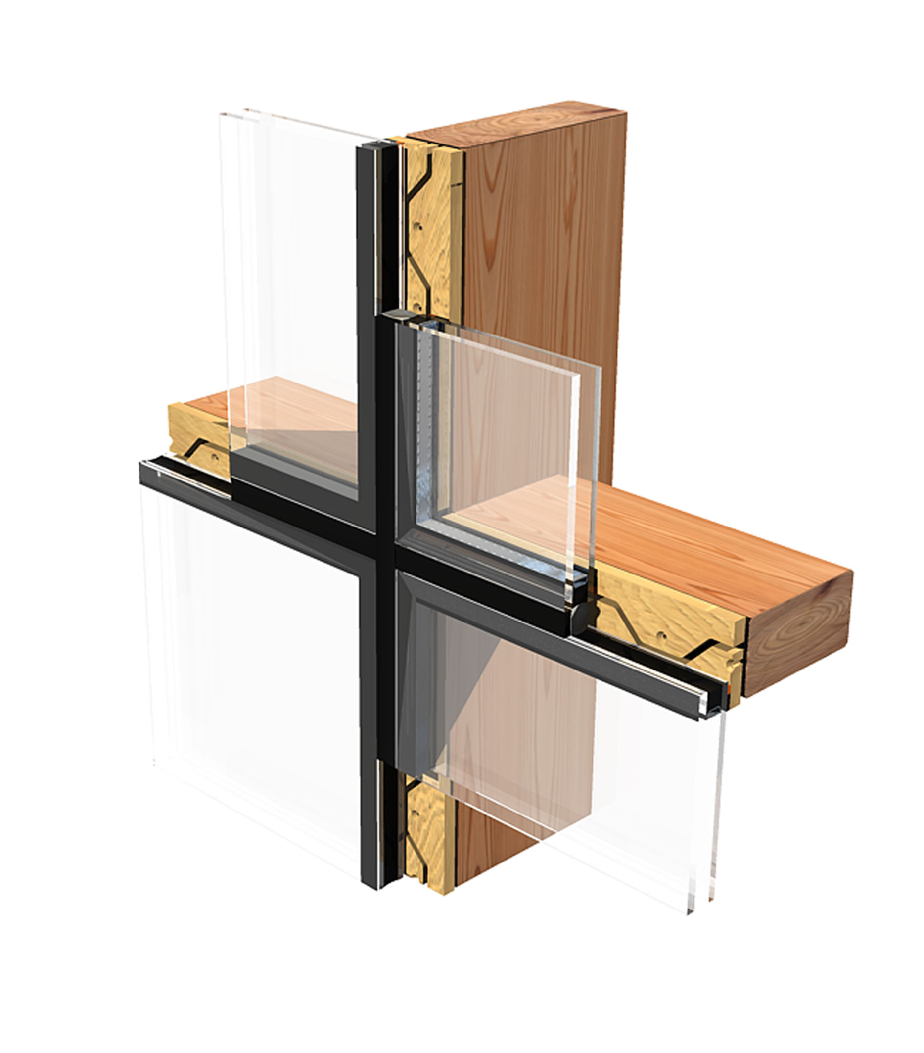 Structure of timberglass composite elements