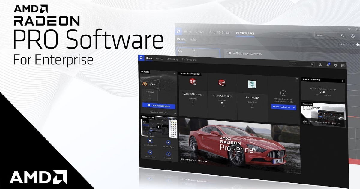 AMD Radeon PRO Enterprise Driver 21.Q1 版專業級繪圖驅動軟體釋出 UNIKO's Hardware
