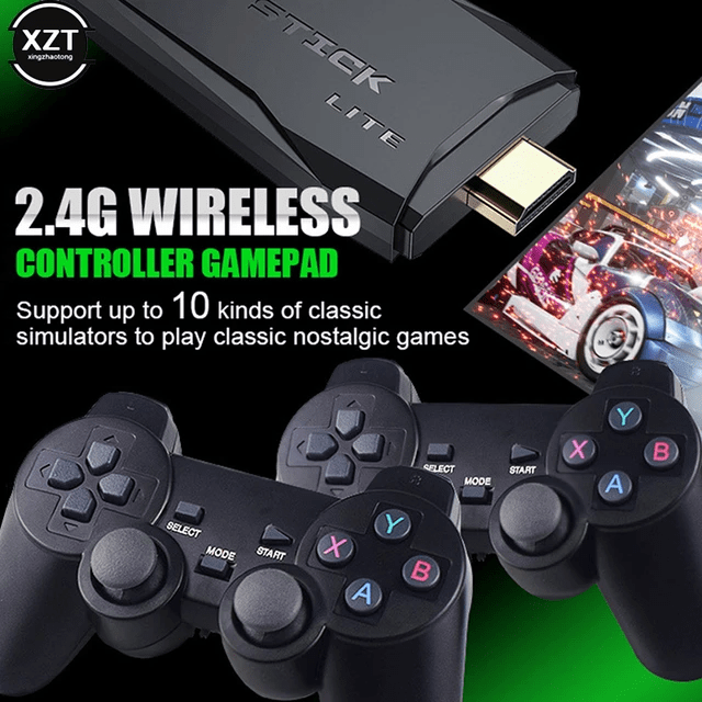 Portable 4K TV Video Game Console With 2.4g Wireless Gamepad Controller