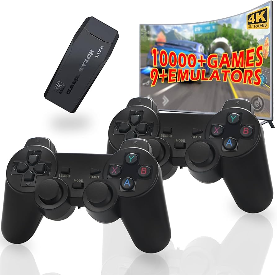 Portable 4K TV Video Game Console With 2.4g Wireless Gamepad Controller