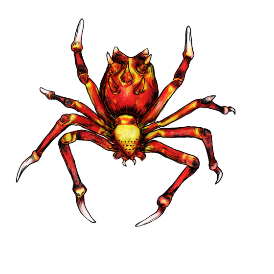 Top Down Giant Demonic Spiders The Uninvisited Isle
