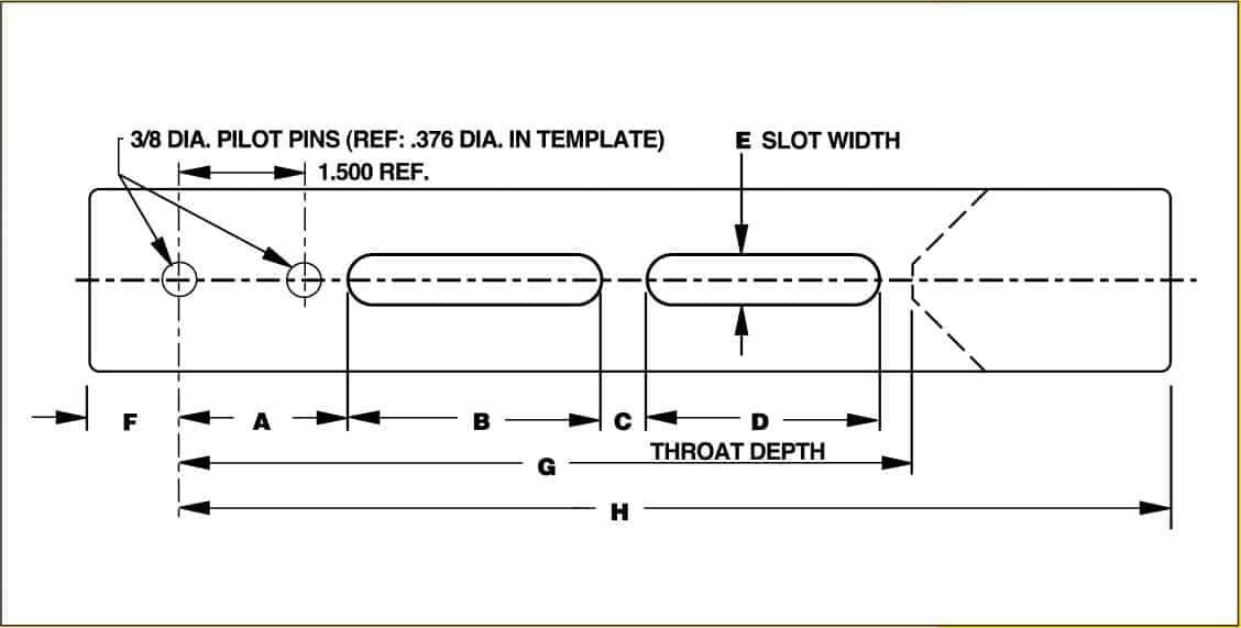 Slot Sizes & Unit Hold Down Locations UniPunch Tooling Systems