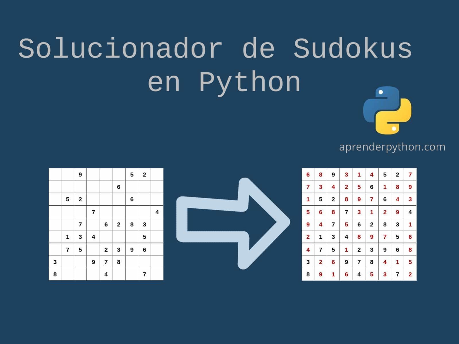 Solucionador de Sudokus en Python Cursos de Programación de 0 a