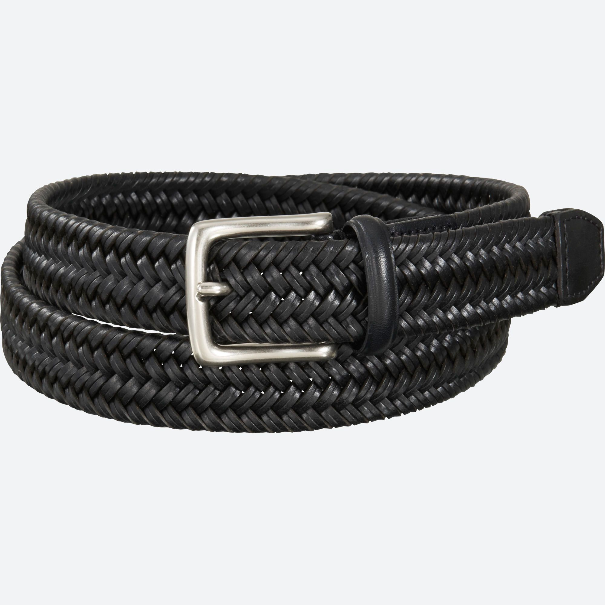 MEN BRAIDED LEATHER BELT UNIQLO US