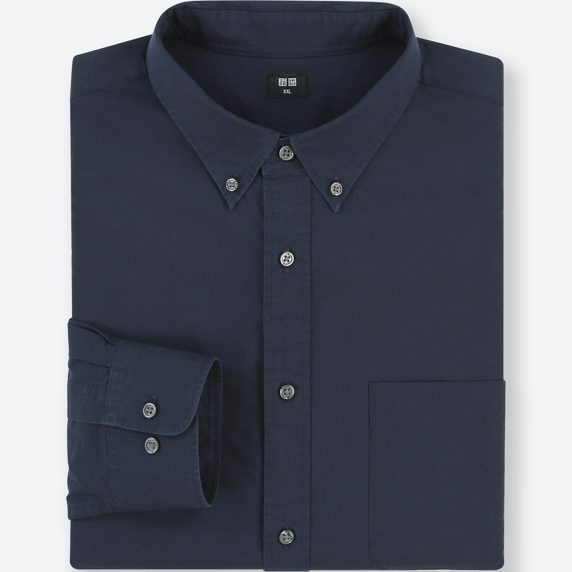 MEN EXTRA FINE COTTON BROADCLOTH LONGSLEEVE SHIRT UNIQLO US