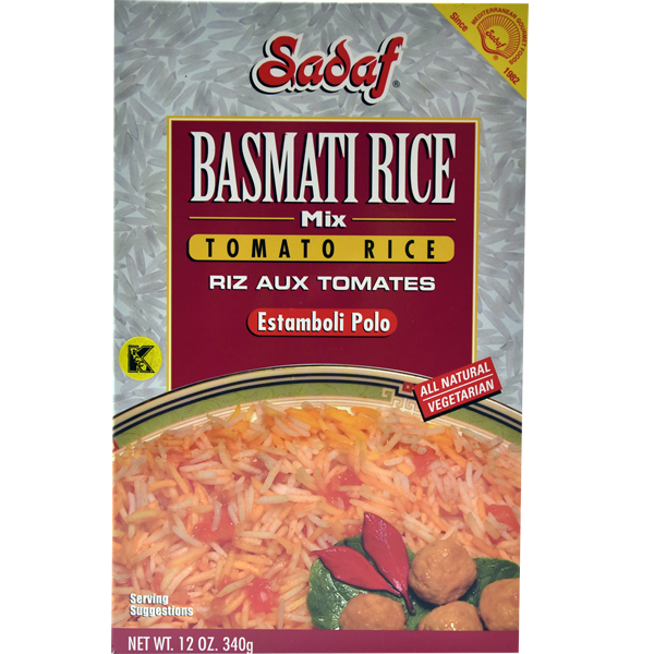 Sadaf Basmati Rice Mix Tomato Rice Estamboli Polo 12 oz. UNIQOP