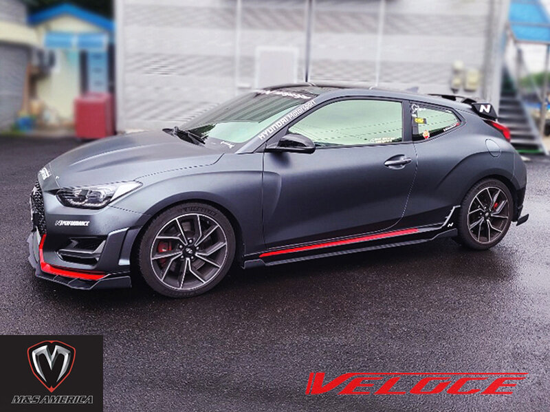 M&S VELOCE Line Type R Lip Kit For Hyundai Veloster N Side Skirts