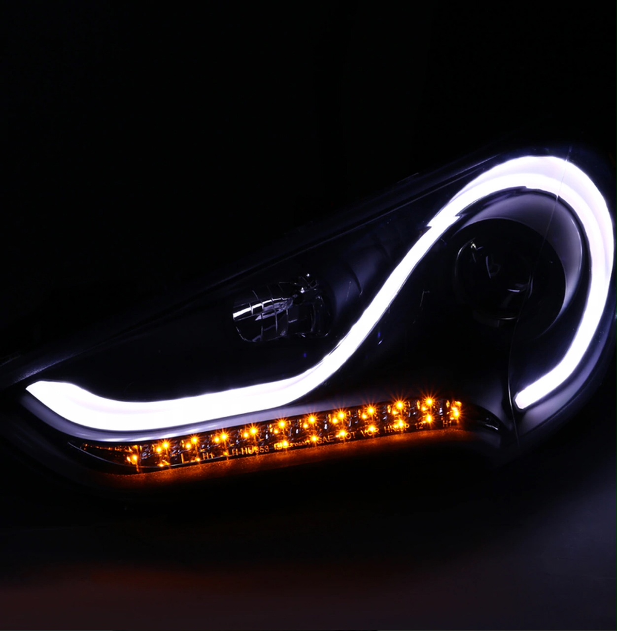 2012-2017 Hyundai Veloster Sequential DRL LED Projector Headlight