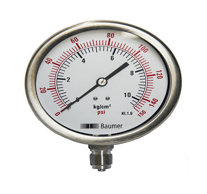 SS PRESSURE GAUGE (BAUMER) Unique Control System