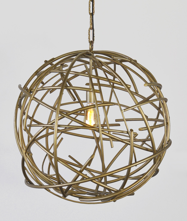 Contemporary Sphere Pendant CH069N2 Unique Iron Lighting