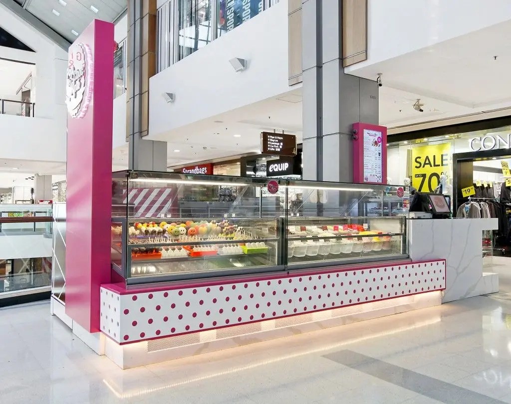 cute style colorful kiosk design cupcake kiosk