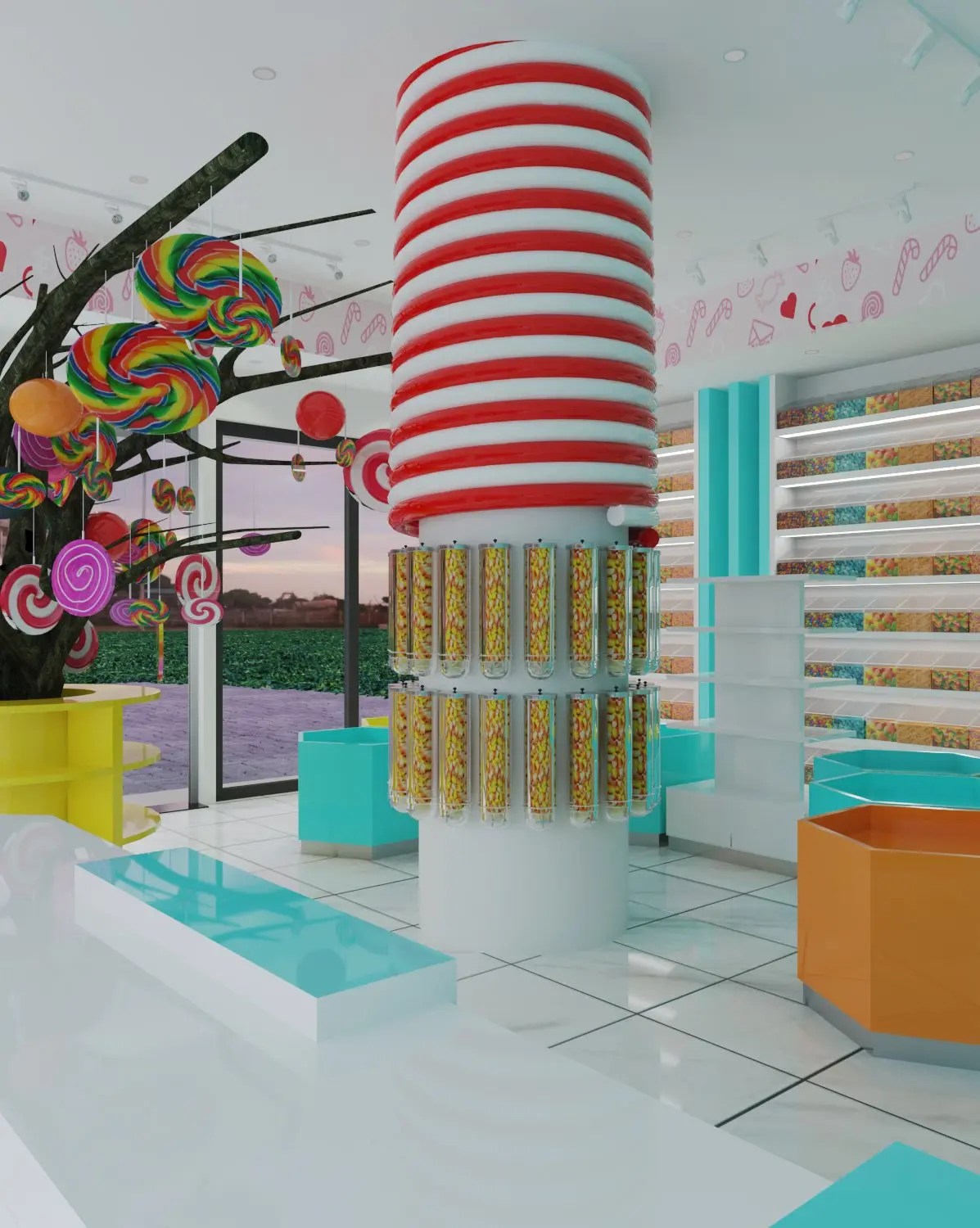 New Hot Sell Candy Shop &Beautiful Candy Shop Furntiure For Sale