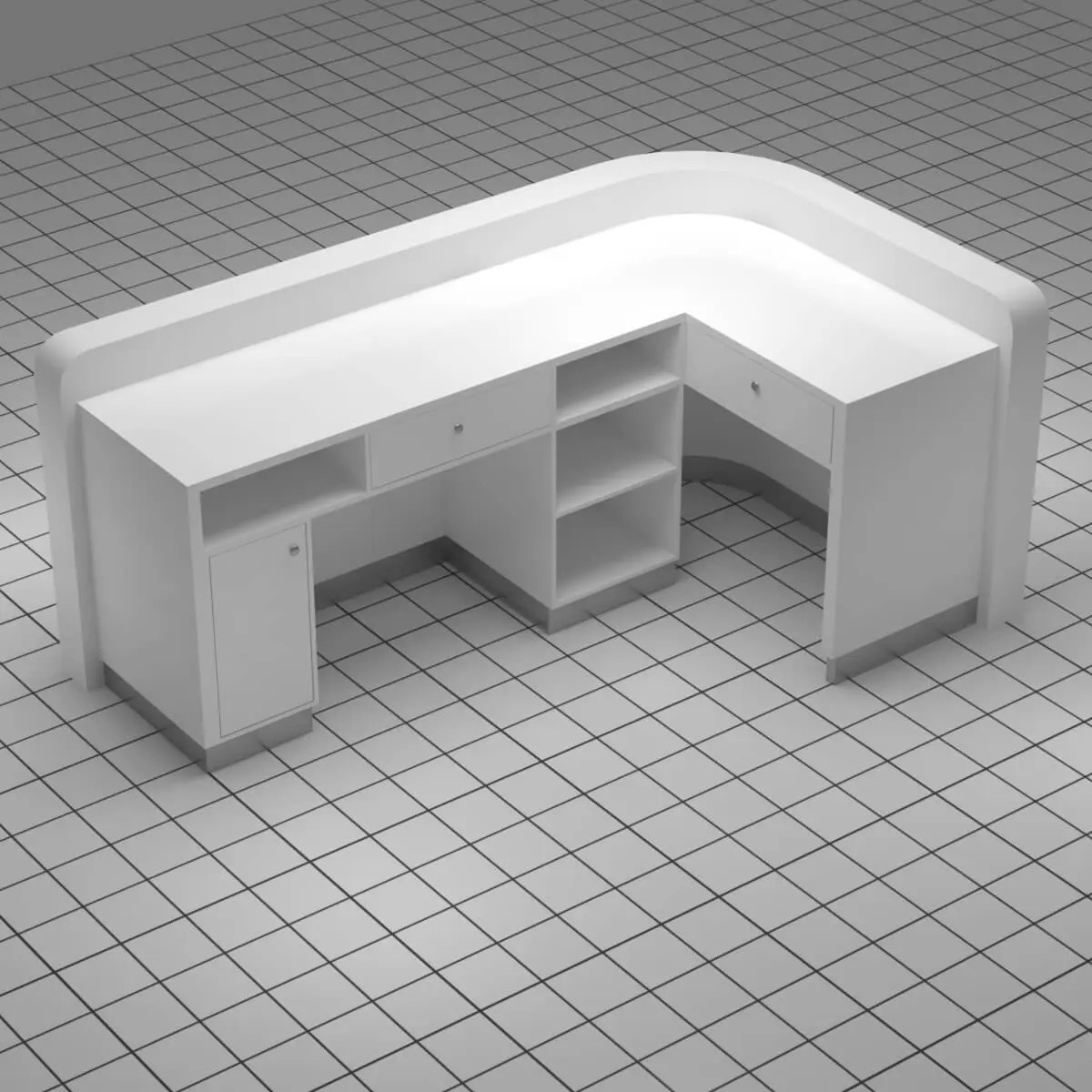 Factory direct supply reception desk customize office counter UniqueKiosk